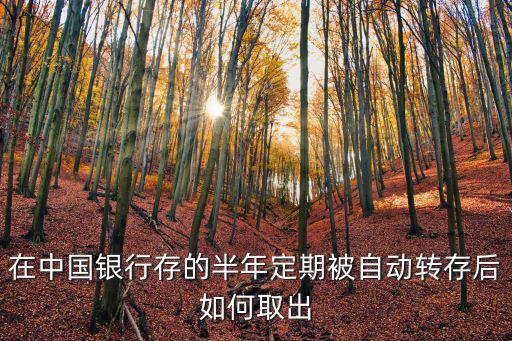 在中國(guó)銀行存的半年定期被自動(dòng)轉(zhuǎn)存后如何取出