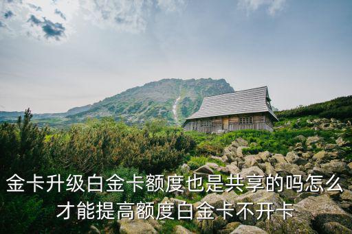 金卡升級白金卡額度也是共享的嗎怎么才能提高額度白金卡不開卡
