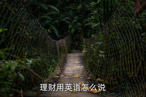 理財(cái)用英語怎么說