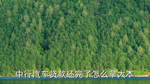 中行汽車貸款還完了怎么拿大本