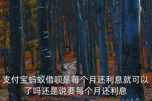 借唄7天的日利率怎么算，支付寶螞蟻借唄是每個(gè)月還利息就可以了嗎還是說要每個(gè)月還利息