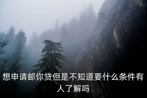 郵享貸怎么申請(qǐng)條件，郵政貸款需要什么條件