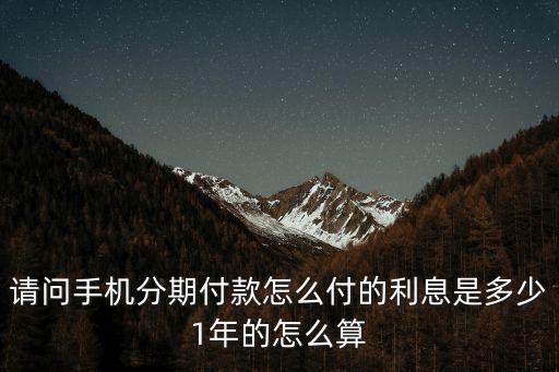 請問手機分期付款怎么付的利息是多少1年的怎么算