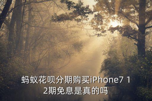 螞蟻花唄分期購(gòu)買(mǎi)iPhone7 12期免息是真的嗎