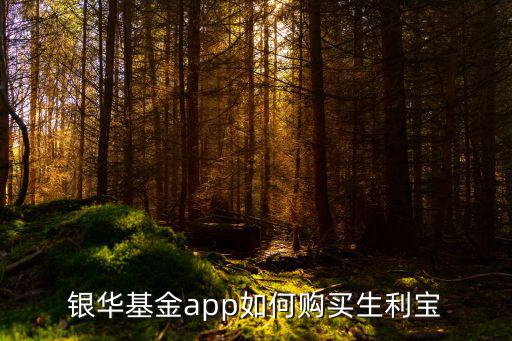 銀華基金app如何購買生利寶