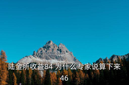 陸金所收益84 為什么專家說算下來46