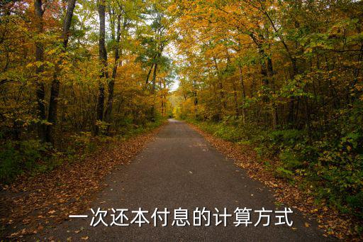 還款付息的本金怎么算，一次還本付息的計算方式