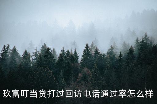玖富叮當(dāng)貸打過回訪電話通過率怎么樣