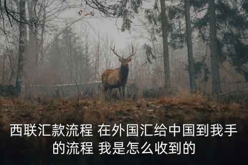 西聯(lián)匯款怎么取，客戶在網上通過西聯(lián)匯款轉的錢我要怎么取出來