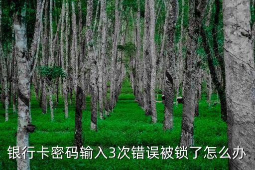銀行卡密碼輸入3次錯誤被鎖了怎么辦