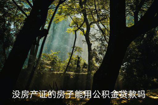沒房產(chǎn)證怎么公積金貸款，沒房產(chǎn)證的房子能用公積金貸款嗎