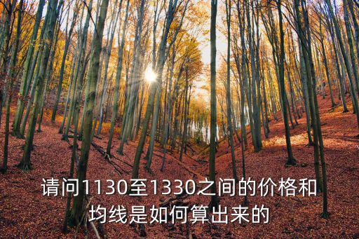 請(qǐng)問1130至1330之間的價(jià)格和均線是如何算出來的