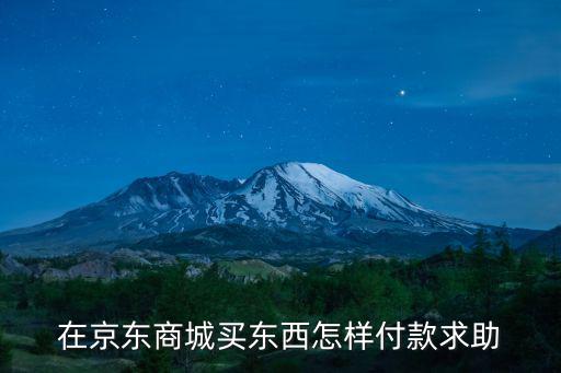 在京東商城買東西怎樣付款求助
