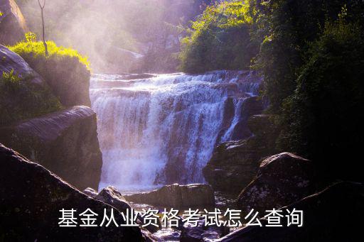 基金從業(yè)資格考試怎么查詢