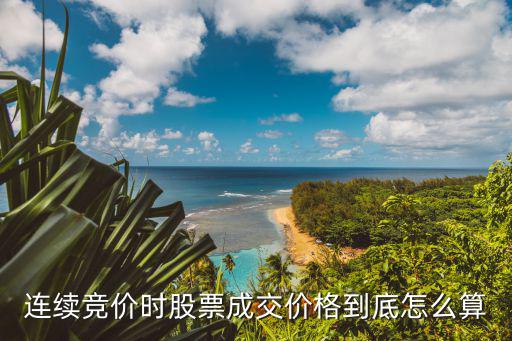 連續(xù)競價時股票成交價格到底怎么算