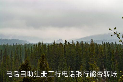 電話自助注冊工行電話銀行能否轉(zhuǎn)賬