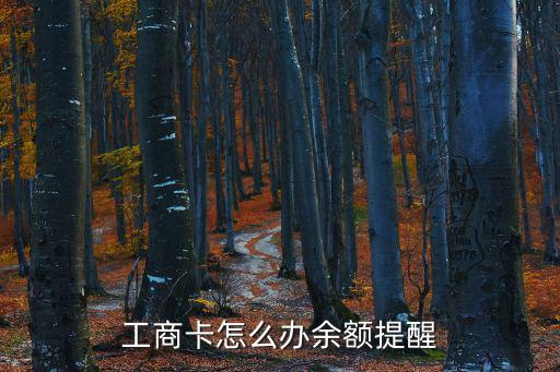 工商卡怎么辦余額提醒