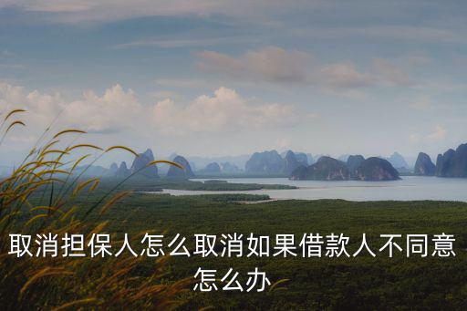 取消擔保人怎么取消如果借款人不同意怎么辦