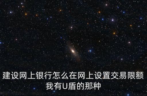 建設(shè)網(wǎng)上銀行怎么在網(wǎng)上設(shè)置交易限額我有U盾的那種