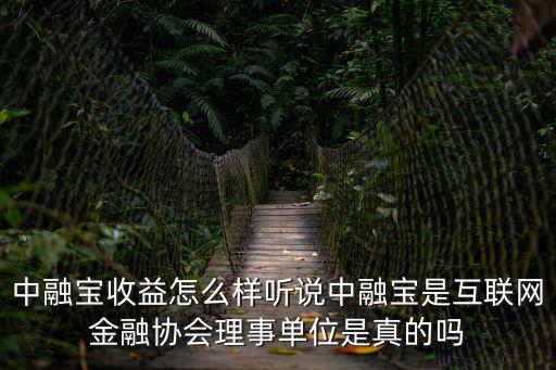 中融寶收益怎么樣聽說中融寶是互聯(lián)網(wǎng)金融協(xié)會理事單位是真的嗎