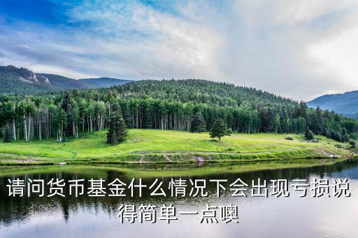 請(qǐng)問貨幣基金什么情況下會(huì)出現(xiàn)虧損說得簡單一點(diǎn)噢