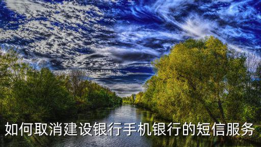 如何取消建設(shè)銀行手機(jī)銀行的短信服務(wù)