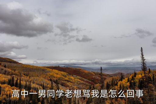 高中一男同學老想罵我是怎么回事
