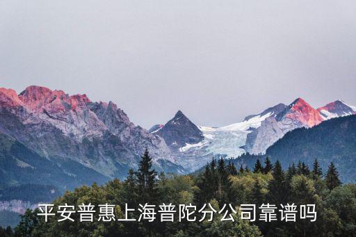 平安普惠上海普陀分公司靠譜嗎