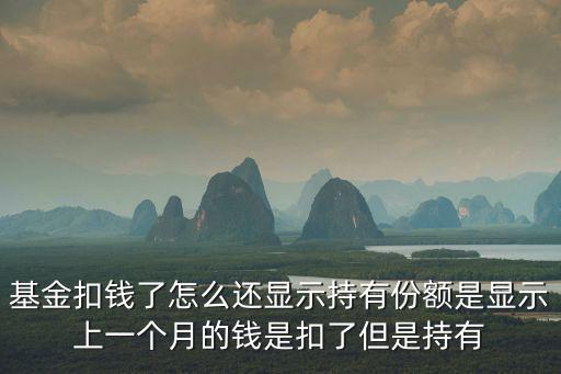 基金扣錢了怎么還顯示持有份額是顯示上一個月的錢是扣了但是持有