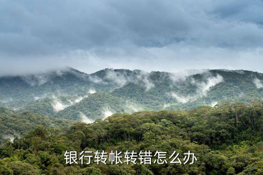 銀行轉(zhuǎn)帳轉(zhuǎn)錯怎么辦
