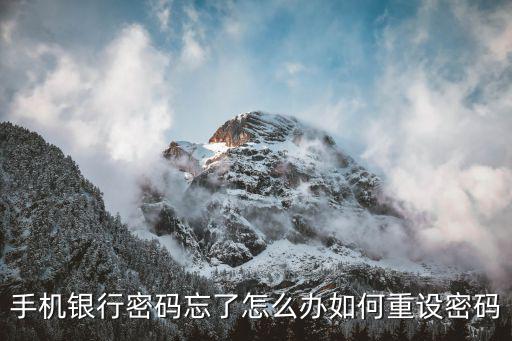 手機銀行密碼忘了怎么辦如何重設(shè)密碼