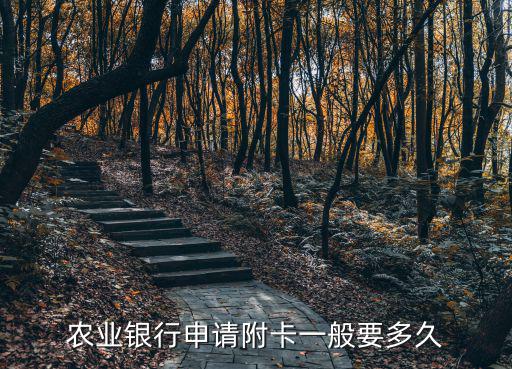 農(nóng)業(yè)銀行申請附卡一般要多久