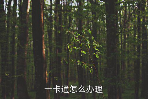一卡通怎么辦理