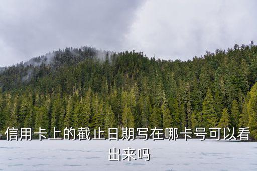 信用卡上的截止日期寫在哪卡號可以看出來嗎