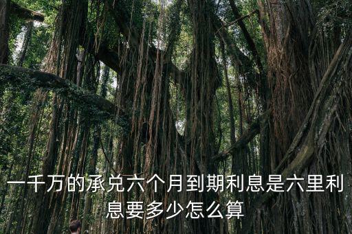 承兌怎么算厘，一千萬的承兌六個月到期利息是六里利息要多少怎么算