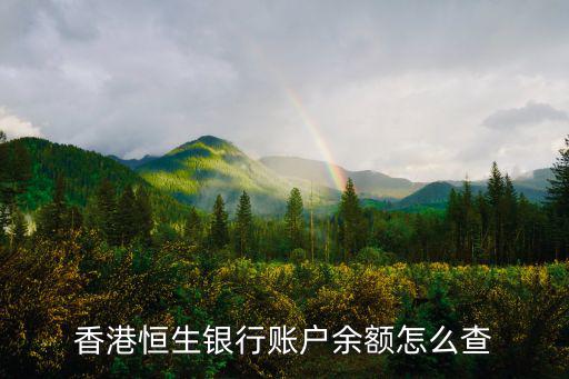 恒生銀行怎么查款，香港恒生銀行賬戶余額怎么查