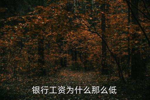 銀行工資為什么那么低