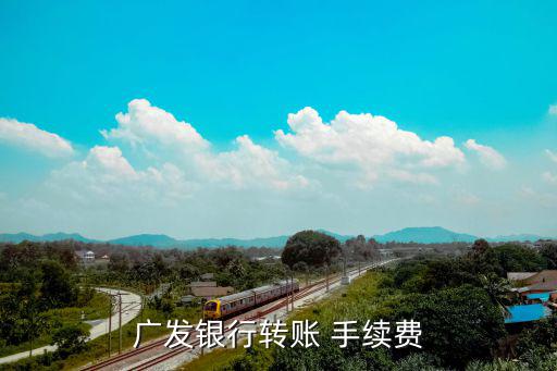 廣發(fā)銀行轉(zhuǎn)賬 手續(xù)費