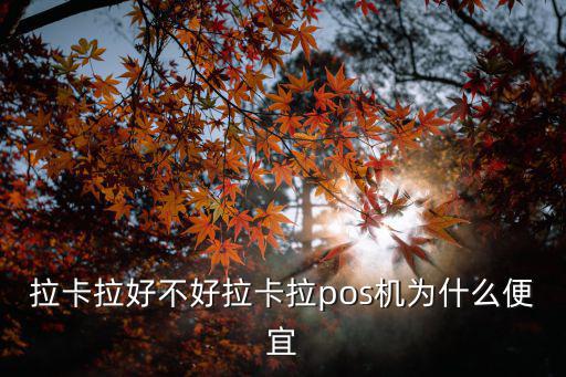 拉卡拉好不好拉卡拉pos機(jī)為什么便宜