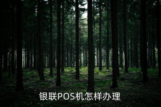 銀聯(lián)POS機怎樣辦理