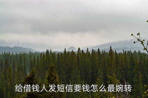 給借錢人發(fā)短信要錢怎么最婉轉