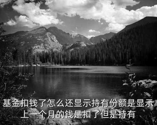 基金份額怎么一直在變，基金扣錢了怎么還顯示持有份額是顯示上一個月的錢是扣了但是持有
