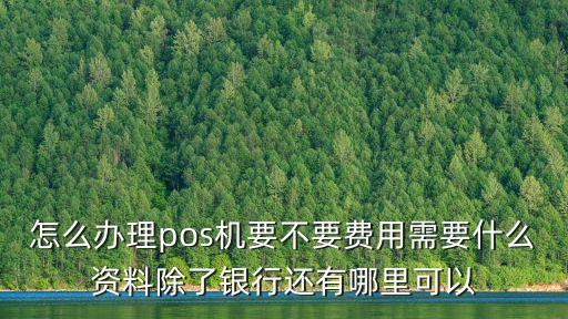 怎么辦理pos機要不要費用需要什么資料除了銀行還有哪里可以