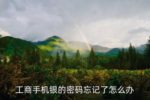 工商手機銀的密碼忘記了怎么辦