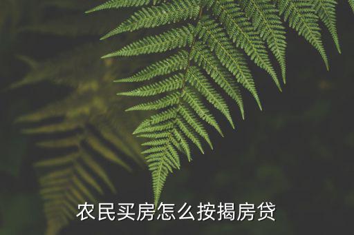 農(nóng)民買房怎么按揭房貸