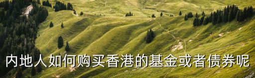 怎么買香港的基金公司，內(nèi)地人如何購買香港的基金或者債券呢