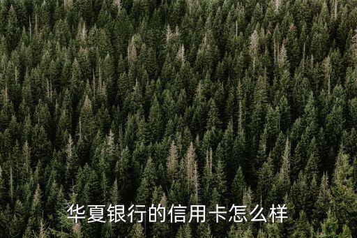 華夏車主白金信用卡怎么樣，華夏銀行信用卡好嗎