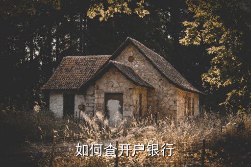 如何查開戶銀行