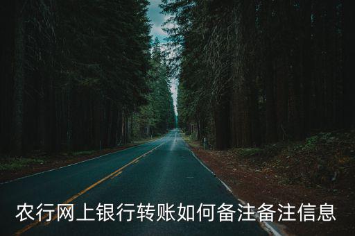農(nóng)行網(wǎng)上銀行轉(zhuǎn)賬如何備注備注信息