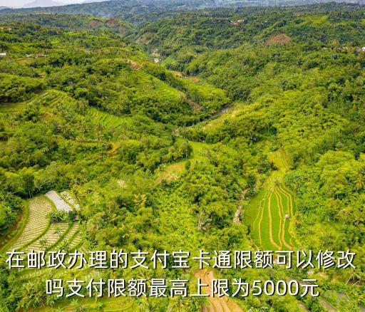 在郵政辦理的支付寶卡通限額可以修改嗎支付限額最高上限為5000元